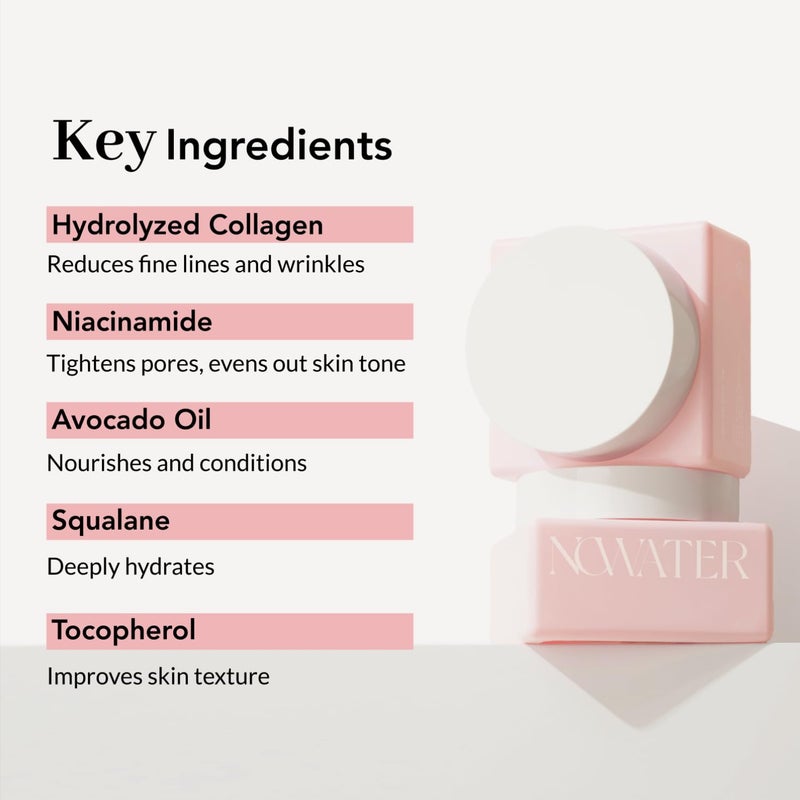 NOWATER Return Collagen Cream – Firming & Hydrating, Ceramide Facial Moisturizer - Hydrolyzed Collagen For Glowing Skin - Korean Skin Care, 1.76 fl.oz - Image 3